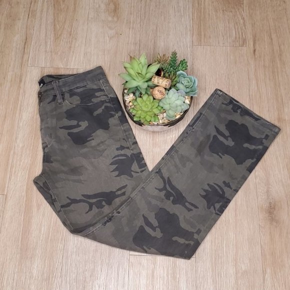 Hudson Barbara Camo Jeans Straight Leg Camouflage Kid Girl Denim Stretch Cotton - Picture 1 of 9